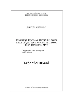 Ứng Dụng Học Máy Trong Dự Đoán Chất Lượng Dịch Vụ Điện
