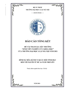 Nghiên cứu khoa học về hình sự hóa hành vi quấy rối tình 
