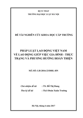 Nghiên cứu pháp luật lao động Việt Nam về lao động giúp 