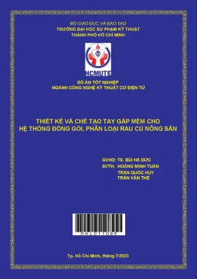 Thiết kế tay gắp mềm cho hệ thống đóng gói và phân loại