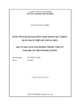 Phân Tích Hồ Quang Phát Sinh Khi Ngắn Mạch Trong Hệ