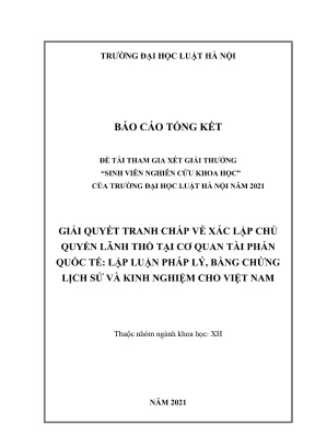 Nghiên cứu khoa học sinh viên: Giải quyết tranh chấp chủ 