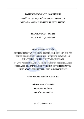 Cơ Chế Chống Tấn Công Đầu Độc Cho Hệ Thống Phát Hiện Xâm 
