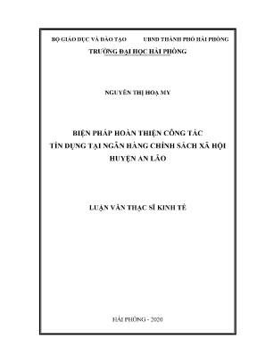 Biện pháp hoàn thiện công tác tín dụng tại Ngân hàng