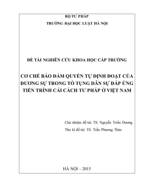 Cơ chế bảo đảm quyền tự định đoạt trong tố tụng dân sự 
