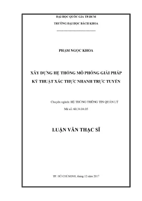 Luận Văn Thạc Sĩ: Xây Dựng Hệ Thống Mô Phỏng Giải Pháp