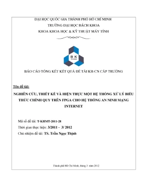 Nghiên cứu thiết kế hệ thống xử lý biểu thức chính quy 
