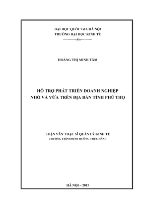 Luận Văn Thạc Sĩ Quản Lý Kinh Tế: Hỗ Trợ Phát Triển