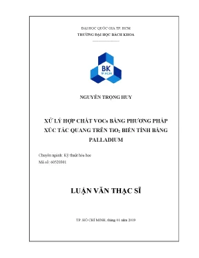 Xử lý hợp chất VOCs bằng xúc tác quang trên TiO2 biến