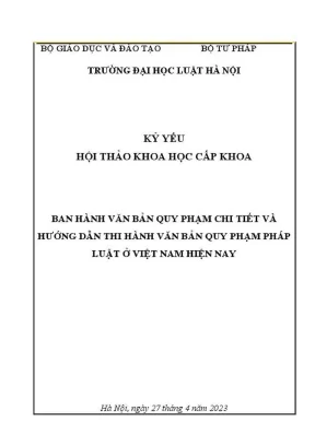 Hướng dẫn thi hành văn bản quy phạm pháp luật tại Việt Nam