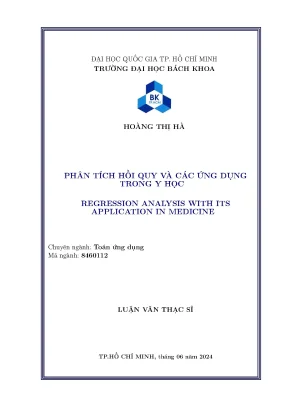Luận Văn Thạc Sĩ Toán Ứng Dụng: Phân Tích Hồi Quy Và Ứng