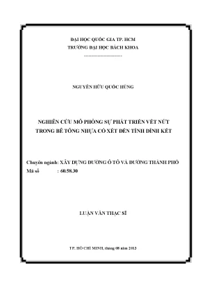 Nghiên cứu mô phỏng phát triển vết nứt trong bê tông 