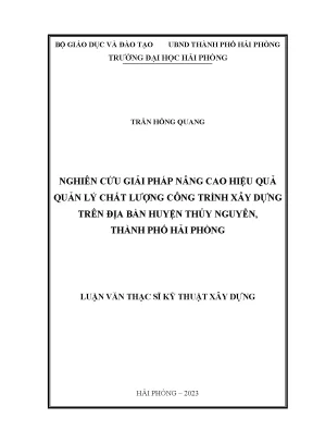 Giải pháp nâng cao hiệu quả quản lý chất lượng công