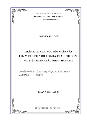 Phân tích nguyên nhân chậm trễ tiến độ xây dựng do nhà