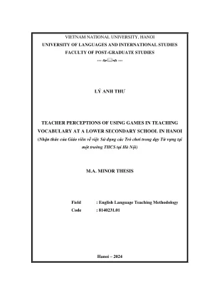 Phương Pháp Giảng Dạy Tiếng Anh: Nhận Thức Giáo Viên Về 