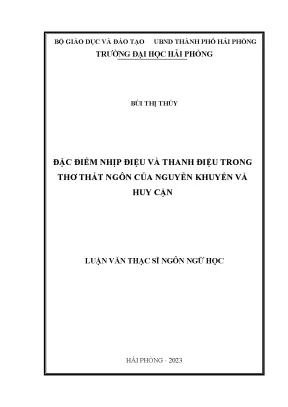 Nghiên cứu nhịp điệu và thanh điệu trong thơ thất ngôn 