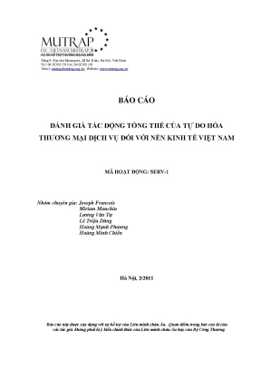 Đánh giá tác động tự do hóa thương mại dịch vụ đến kinh
