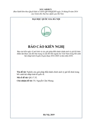 Giải pháp điều hành chính sách tỷ giá hối đoái trong bối