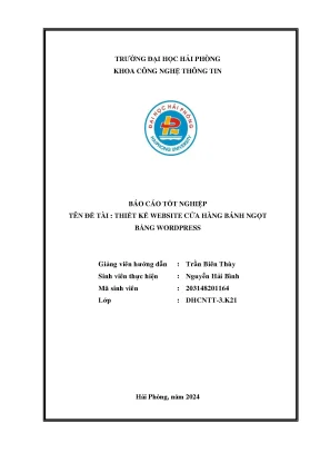 Hướng dẫn thiết kế website bánh ngọt bằng WordPress cho