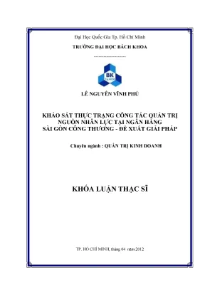 Luận Văn Thạc Sĩ Quản Trị Kinh Doanh: Khảo Sát & Giải