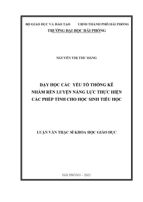 Luận văn thạc sĩ: Dạy học thống kê rèn luyện năng lực