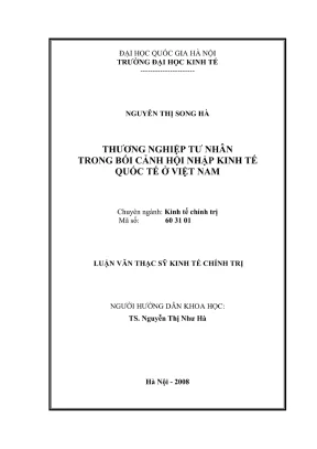 Luận Văn Thạc Sĩ Kinh Tế Chính Trị: Thương Nghiệp Tư