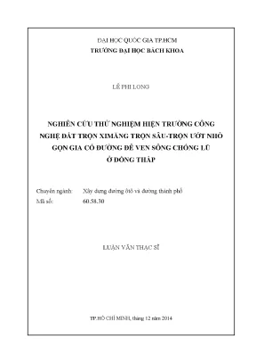 Nghiên cứu thử nghiệm công nghệ đất trộn xi măng gia cố 