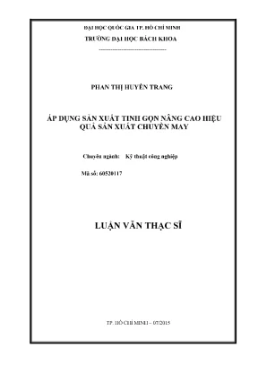 Luận Văn Thạc Sĩ: Ứng Dụng Sản Xuất Tinh Gọn Để Nâng Cao