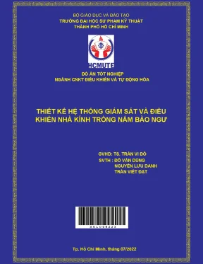 Hệ Thống Giám Sát Và Điều Khiển Nhà Kính Trồng Nấm Bào