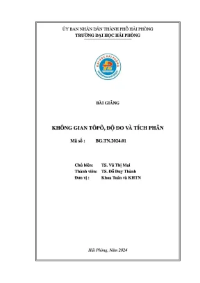 Khám phá không gian tôpô, độ đo và tích phân trong toán học