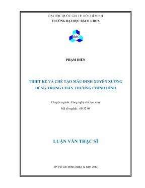 Luận Văn Thạc Sĩ: Thiết Kế Và Chế Tạo Mẫu Đinh Xuyên