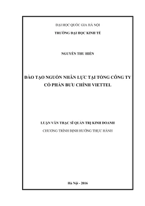 Luận Văn Thạc Sĩ Quản Trị Kinh Doanh: Đào Tạo Nguồn Nhân