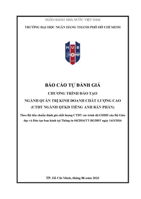 Báo cáo tự đánh giá chương trình đào tạo quản trị kinh