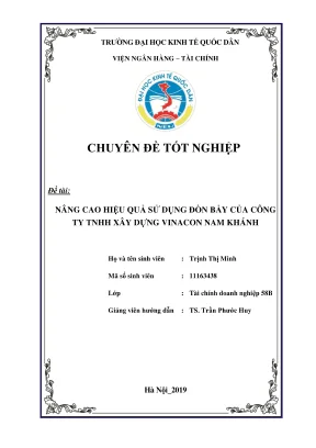 Chuyên đề tốt nghiệp: Nâng cao hiệu quả sử dụng đòn bẩy