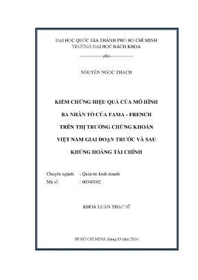 Kiểm chứng hiệu quả mô hình ba nhân tố Fama-French trên