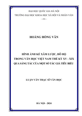 Hình ảnh kẻ xâm lược đô hộ trong văn học Việt Nam thế kỷ