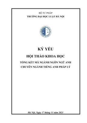 Kỷ yếu hội thảo khoa học: Tổng kết mã ngành Ngôn ngữ Anh