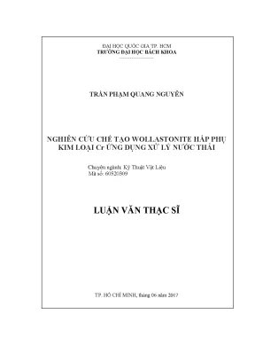 Luận Văn Thạc Sĩ: Nghiên Cứu Chế Tạo Wollastonite Hấp 