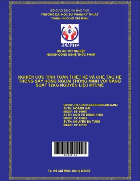 Thiết kế và chế tạo hệ thống sấy hồng ngoại thông minh