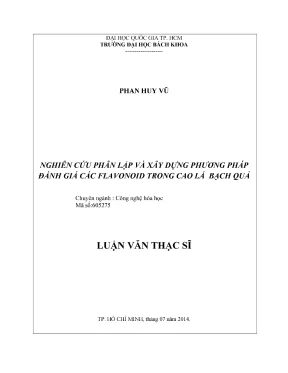 Nghiên cứu phân lập và đánh giá flavonoid trong cao lá