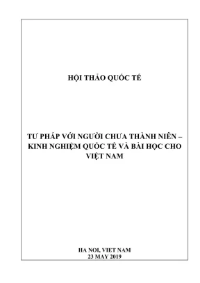 Kinh nghiệm quốc tế về tư pháp người chưa thành niên và