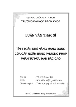 Luận Văn Thạc Sĩ: Tính Toán Khả Năng Mang Dòng Cáp Ngầm