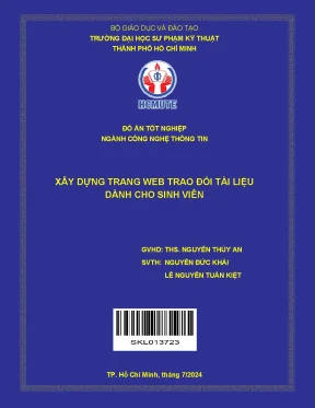 Đồ án tốt nghiệp CNTT: Xây dựng trang web trao đổi tài