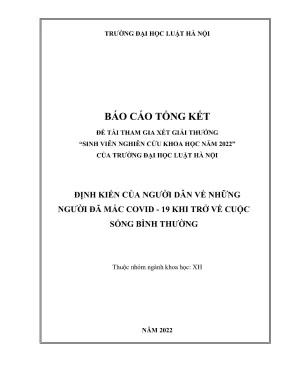Nghiên cứu định kiến xã hội với người từng mắc Covid-19 