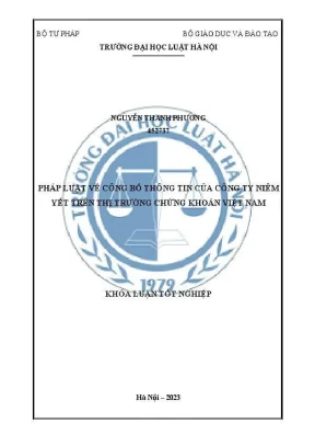 Khóa luận tốt nghiệp: Pháp luật công bố thông tin công