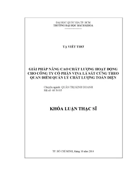 Giải pháp nâng cao chất lượng hoạt động công ty Vina Lá