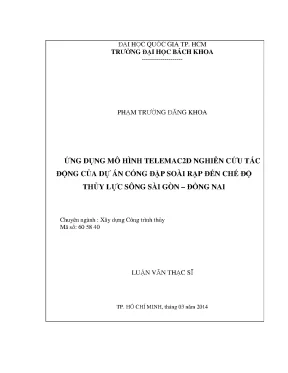 Luận Văn Thạc Sĩ: Ứng Dụng Mô Hình TELEMAC2D Nghiên Cứu