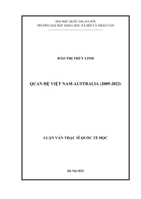 Nghiên cứu quan hệ Việt Nam - Australia giai đoạn 2009-2022