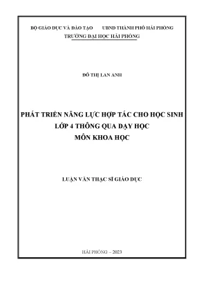 Phát Triển Năng Lực Hợp Tác Cho Học Sinh Lớp 4 Qua Dạy