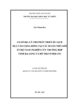 Luận án tiến sĩ: Quản lý tài nguyên môi trường và phát